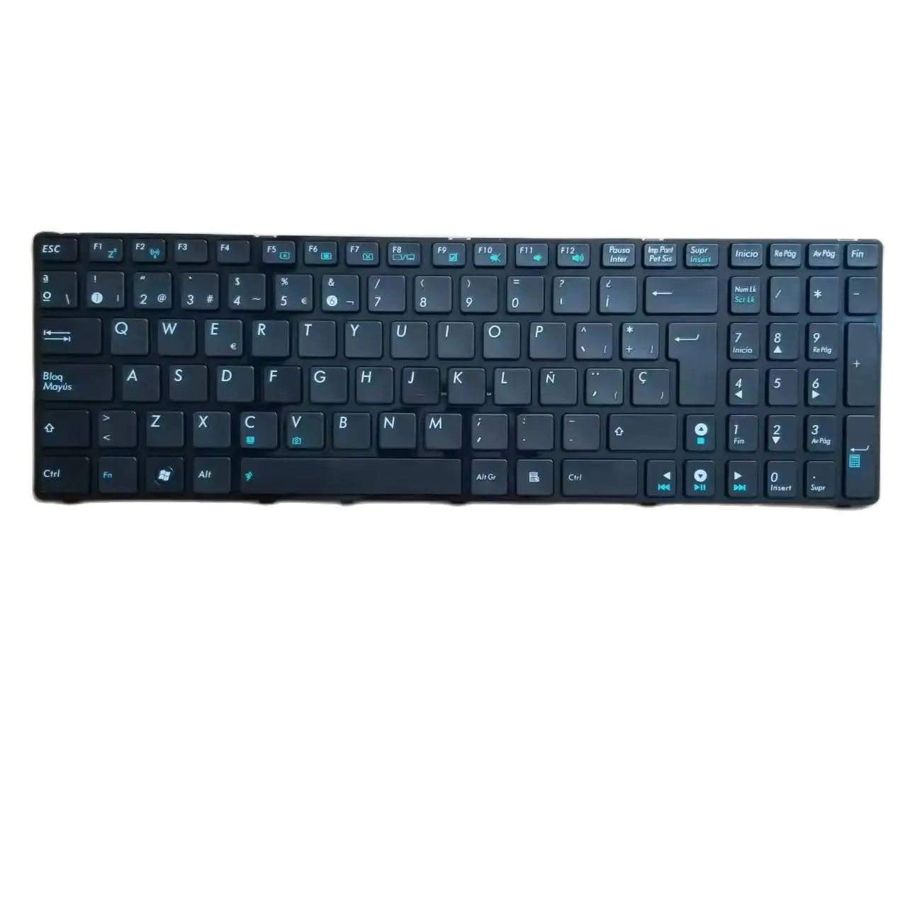 New SP Spanish Keyboard For Asus G60 K52 K52je K52jr K52ju K52jv K52n UL50 With Frame Black