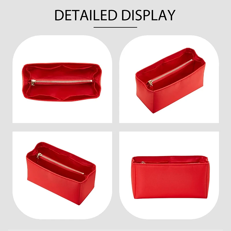 Waterproof Purse Organizer Insert Fit For Speedy20,nylon Bag In Bag Handbag Liner With Zipper, Multi-pocket Inner Bag view 4