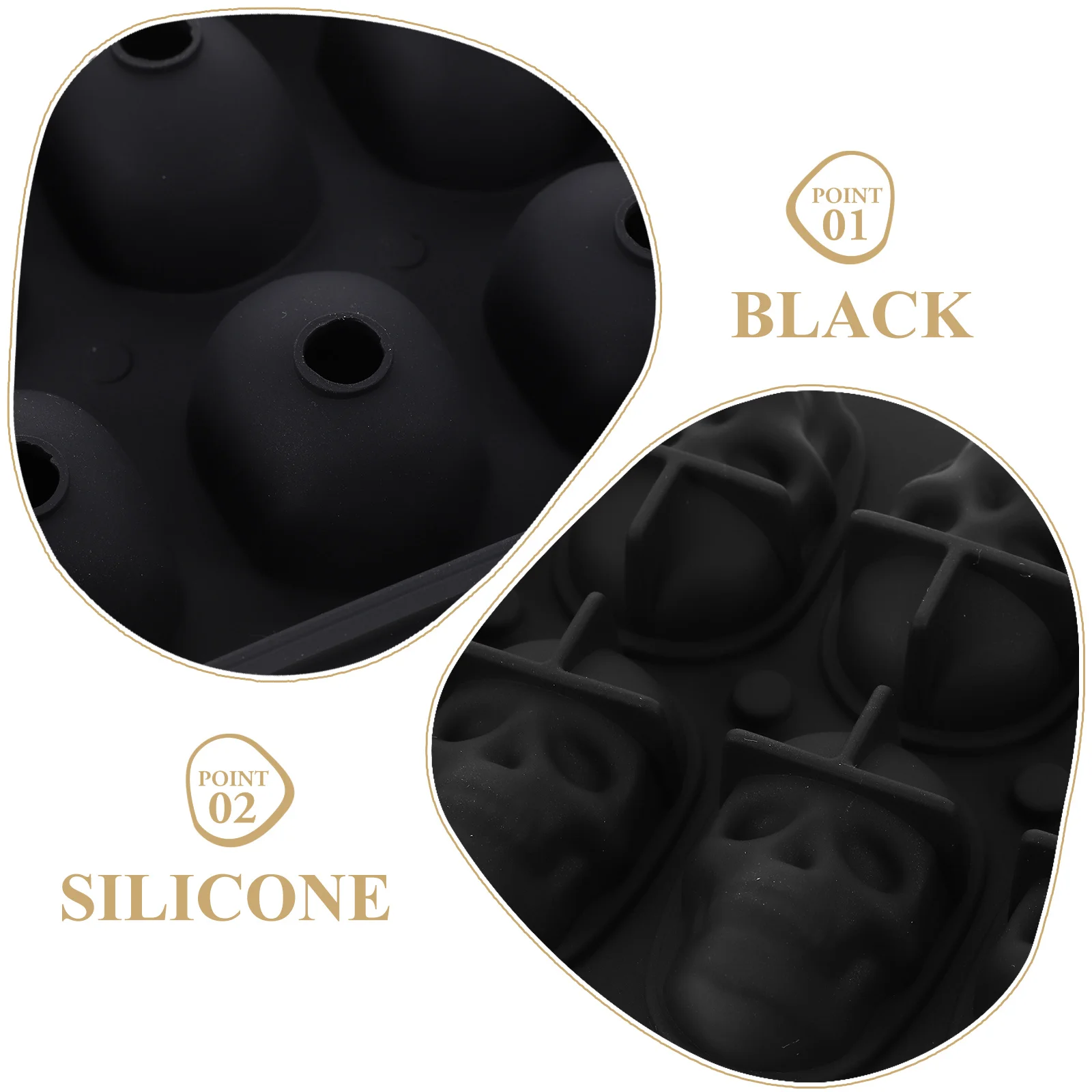 

Flexible Skull Tray Reusable Stackable Mold For Summer Drinks Whiskey Coffee Skull Shaped Cube Mold Kitchen Beverage Tray
