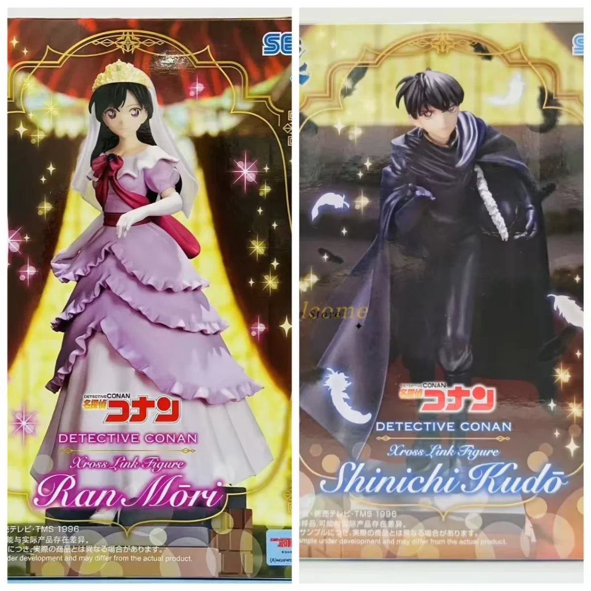 (En Stock) Figura Original de Kudou Shinichi y Mouri Ran de DETECTIVE CONAN, 17 cm, Adornos para Niñas