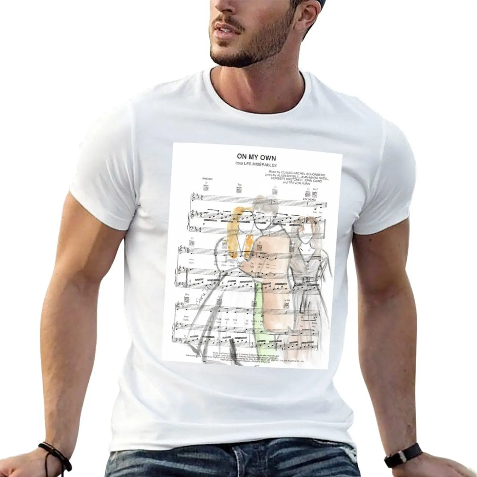 Les Miserables - On My Own T-Shirt luxury t-shirt rapper graphic tees t shirts for men pack