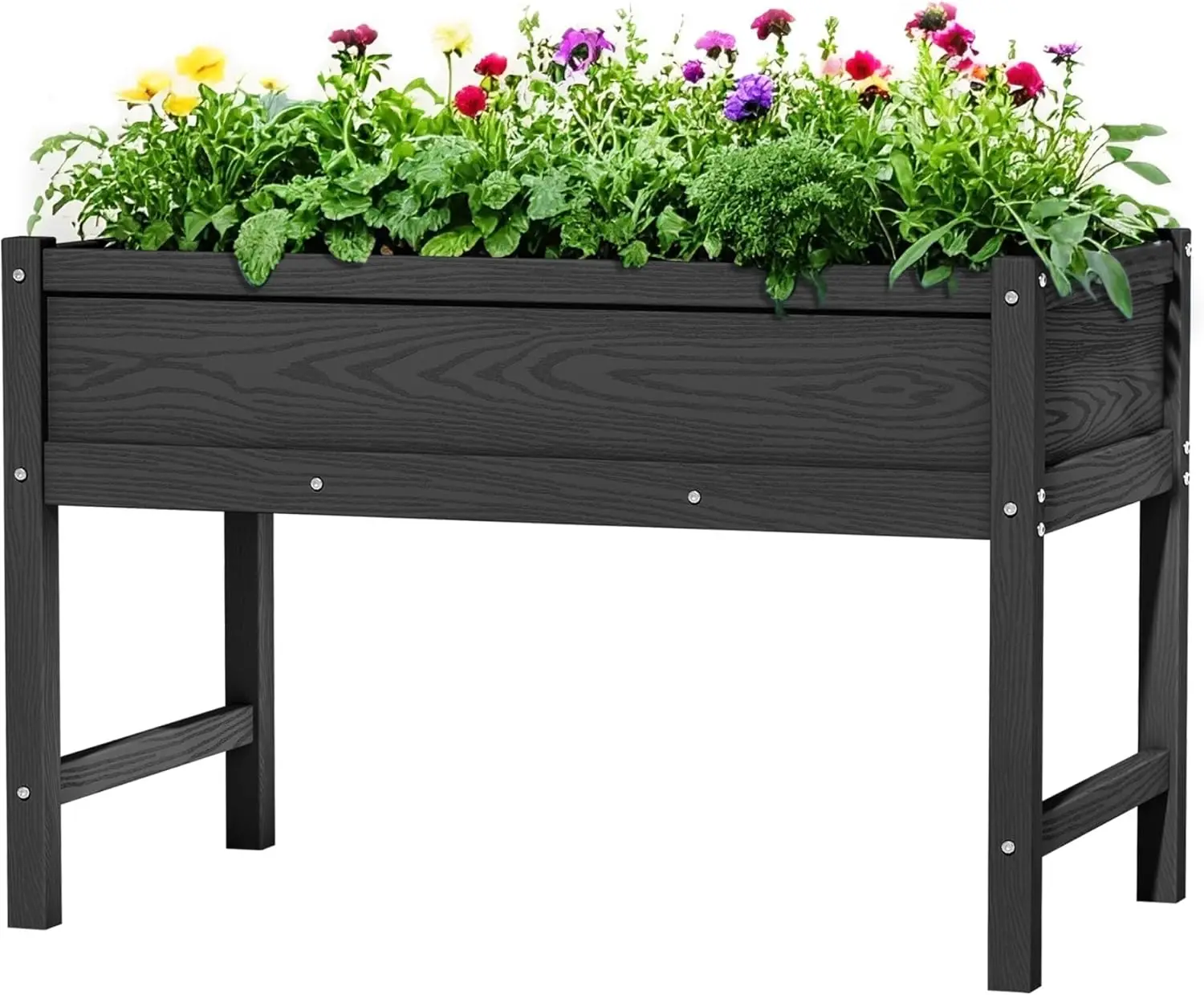 HDPE Raised Garden Planting Bed with Legs,Garden Boxes Outdoor Raised with Drainage Hole Rot-Resistant,Raised Beds for G