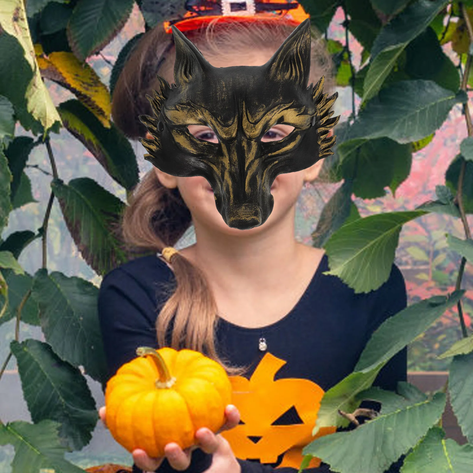 

Fox Mask Half Face Animal Design Non-Slip Strap For Costume Party Cosplay Halloween Festival Rave Carnival Gift Party