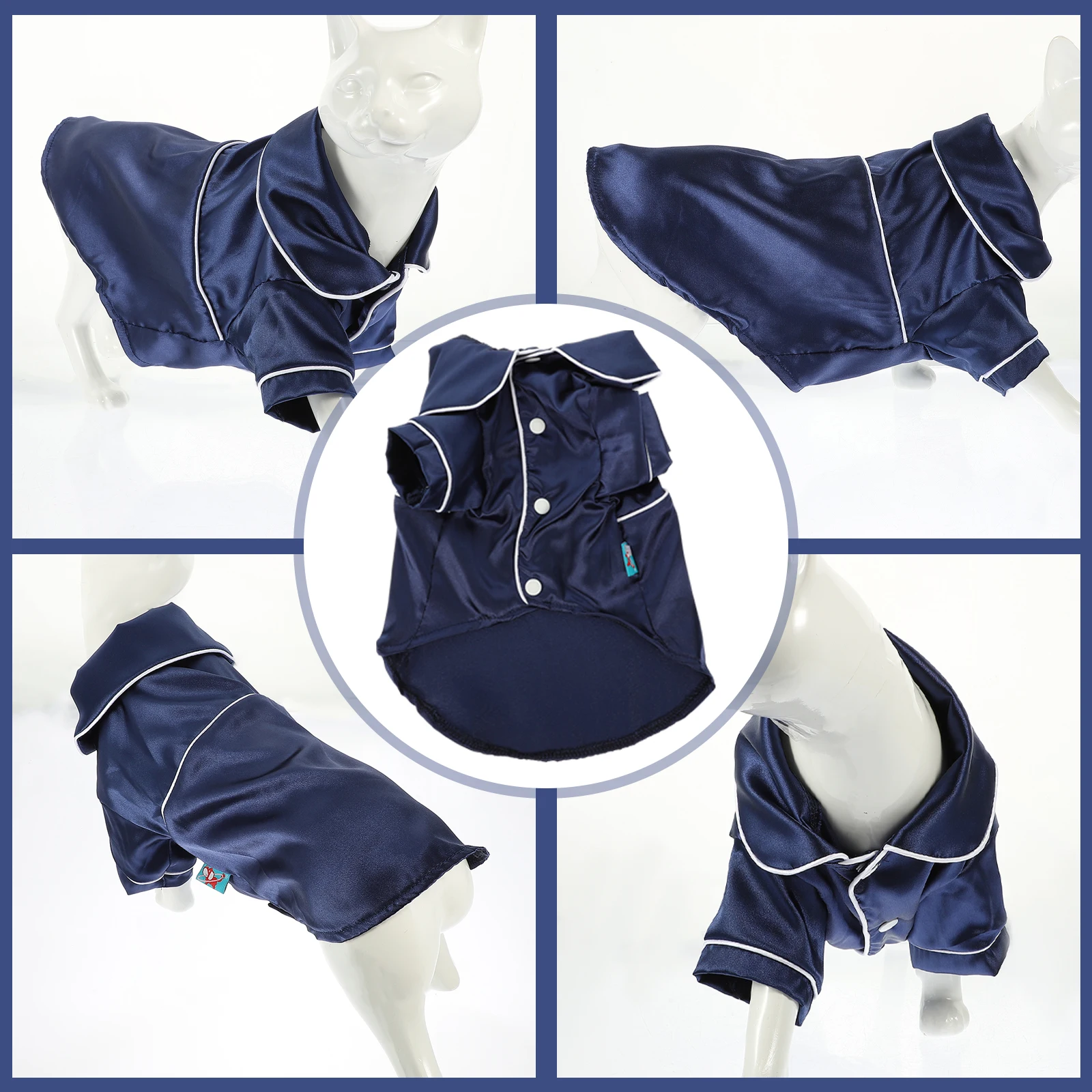 

Puppy Pajamas Pet Costume Small Clothes Lightweight Cotton Sleepwear Daily Wear Party Photo Pet Jumpsuit Rompers Dog Outfit