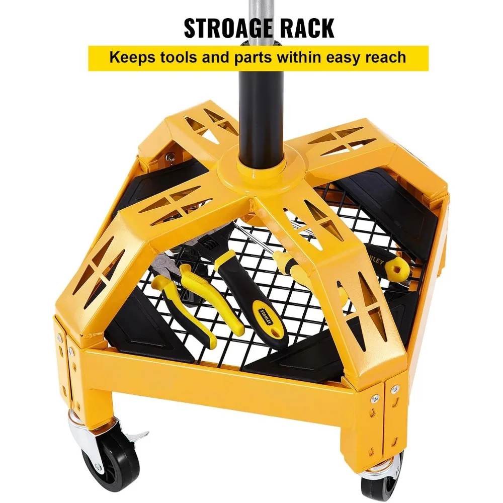 Механическое сиденье с регулируемой высотой, поворотом на 360 градусов и емкостью 300 фунтов.