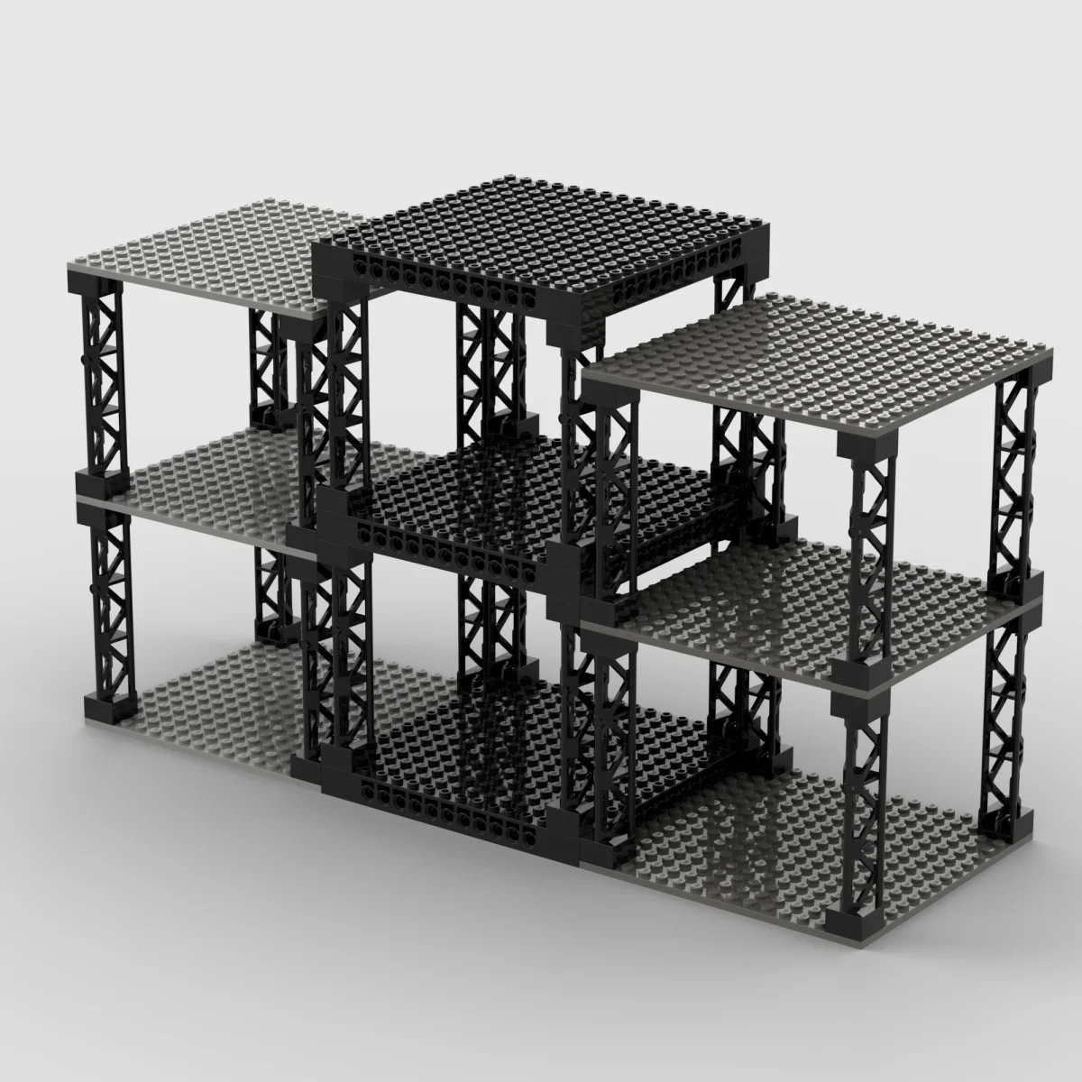 Multi Functional Building Blocks Stackable Multi-Layer Desktop Storage Rack Simulated Military Bunkers 16x16 Plate Support Girde
