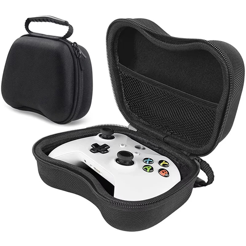Estojo rígido portátil para ps5, ps4, xbox s/x/switch pro, console de jogos retrô, suporte de armazenamento de viagem com bolsa de malha para cartão sd