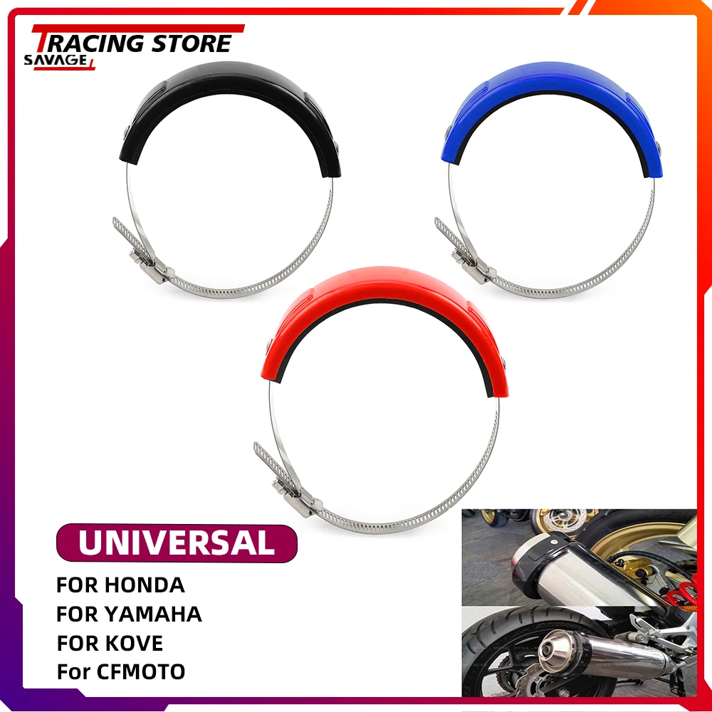 

Universal Motorcycle Exhaust Protector Heat Shield Guards For 100MM-140MM Circular Exhaust For HONDA For YAMAHA For KOVE For BMW