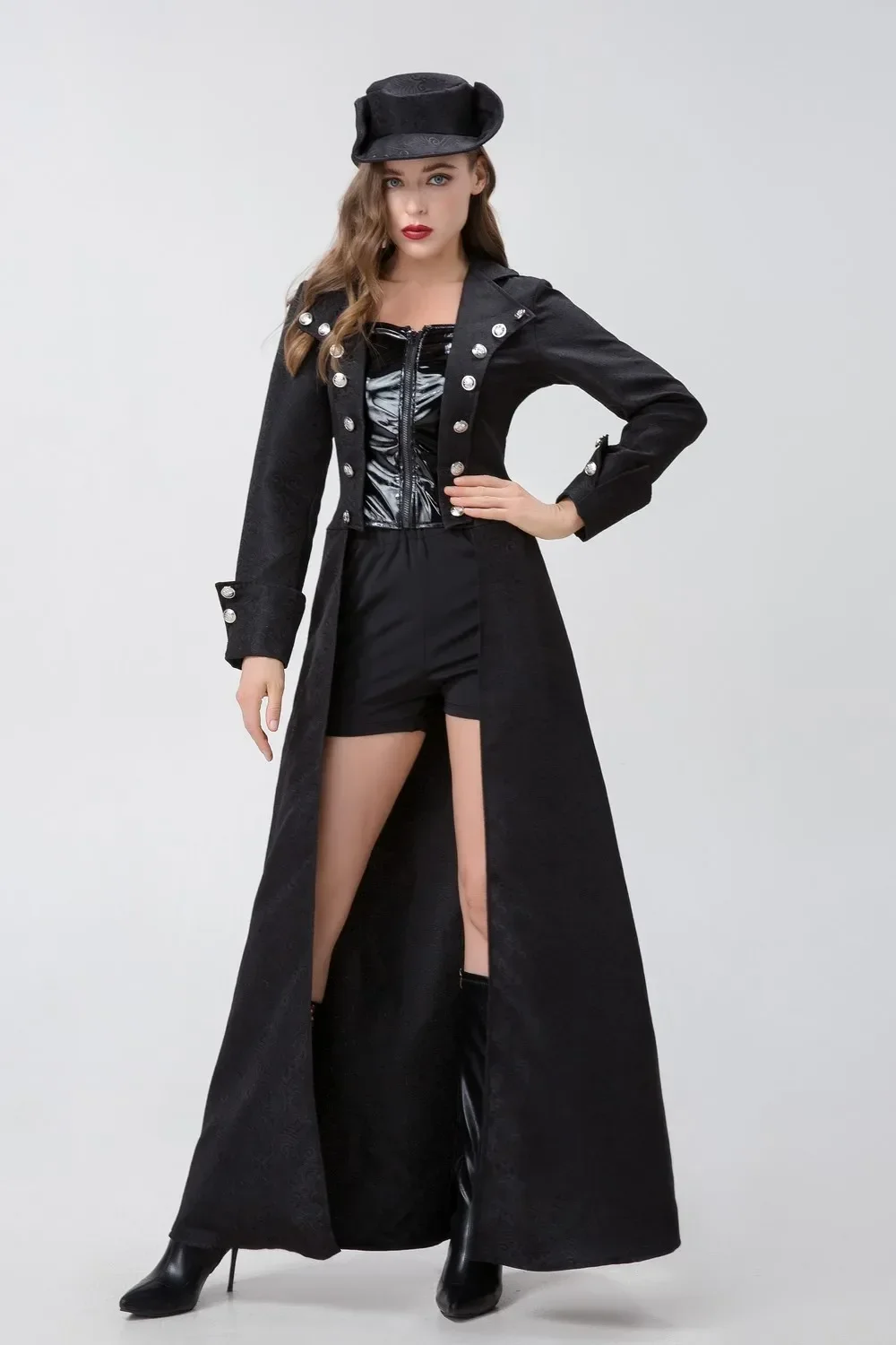 Costume de Cosplay Gangster Punk Médiéval pour Femme, Adulte, 7,5