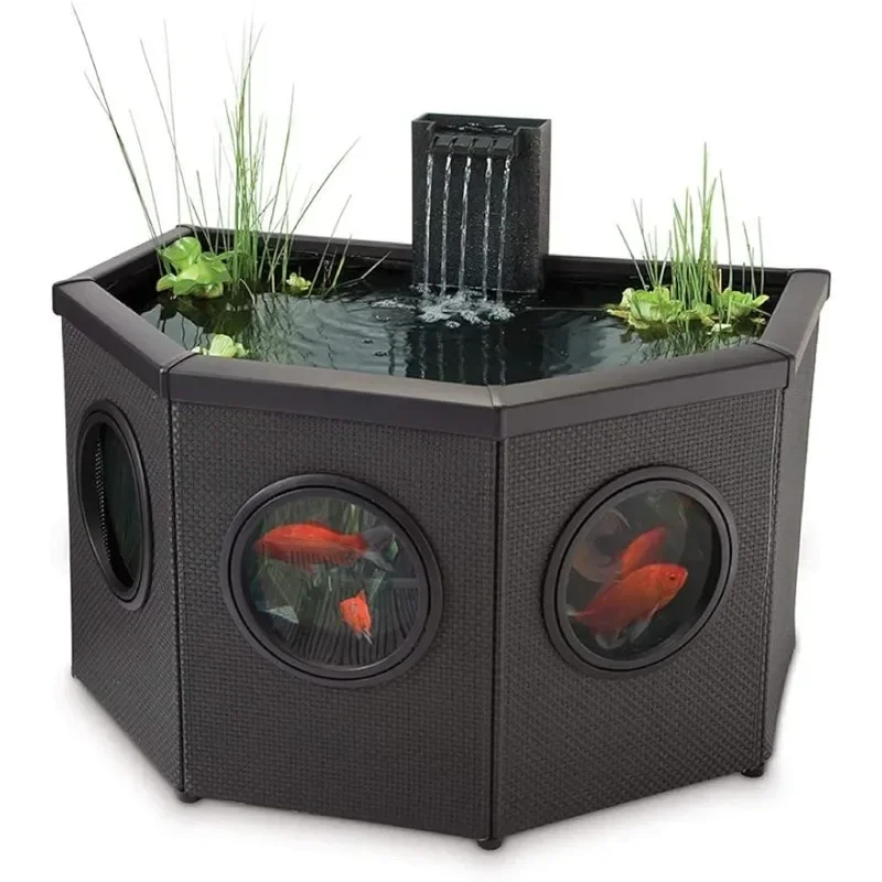 

Pennington Aquagarden, Affinity Half-Moon No-Standing Pond, Water Feature Pool, Includes Inpond 5 in 1 300 Pond & Water Pump