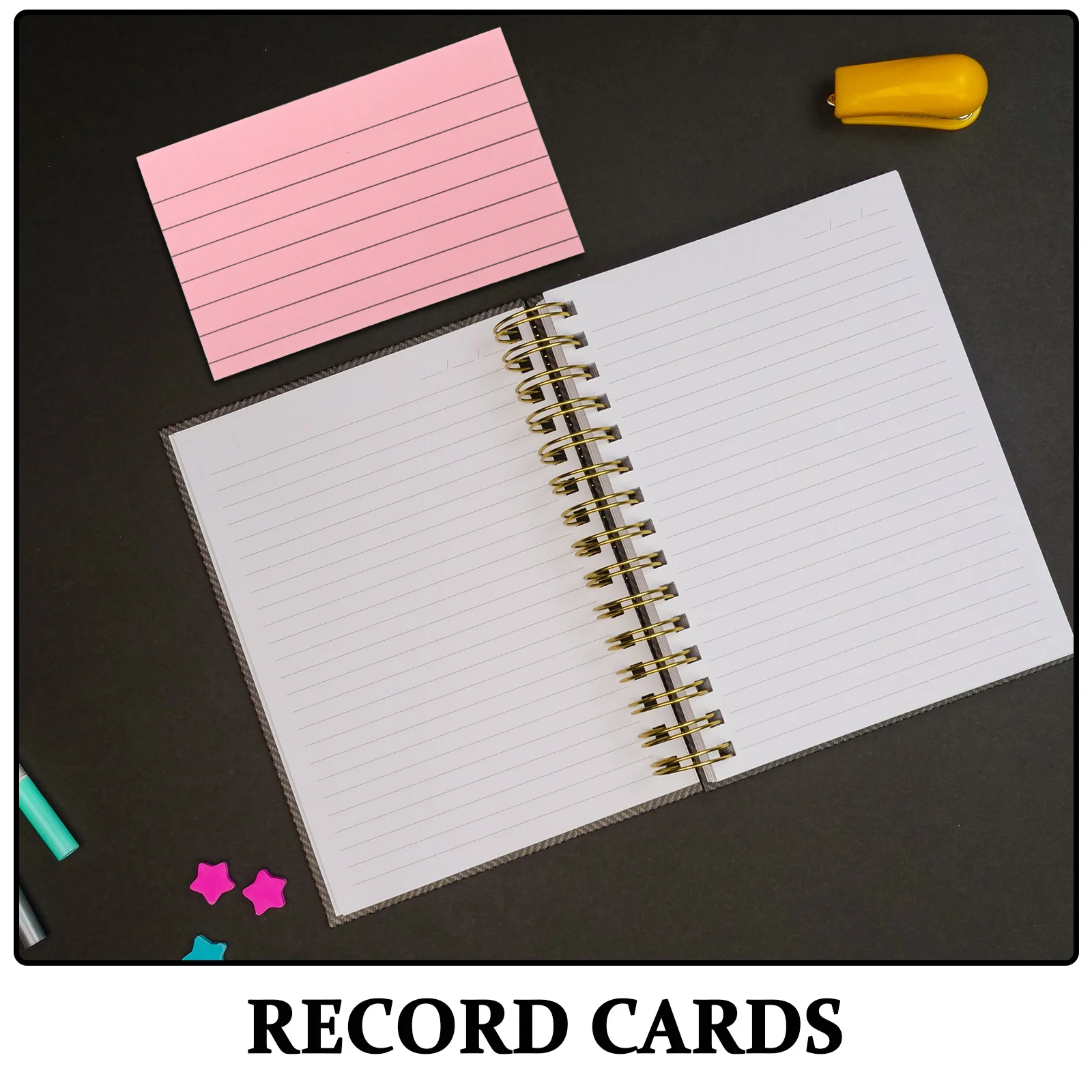 210 قطعة من بطاقات التسجيل، ورق كتابة مسطر أفقي، مادة ممتازة، بطاقة تسجيل مسطرة بيضاء صديقة للبيئة