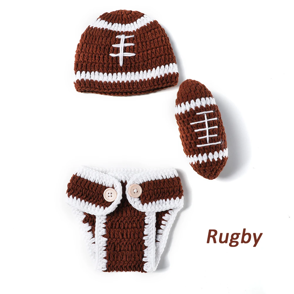 للجنسين 0-3 متر ملابس الطفل التصوير الدعائم اكسسوارات للبنين بنات الوليد محبوك يدويا 3-حزمة ميني ازياء لحديثي الولادة #1