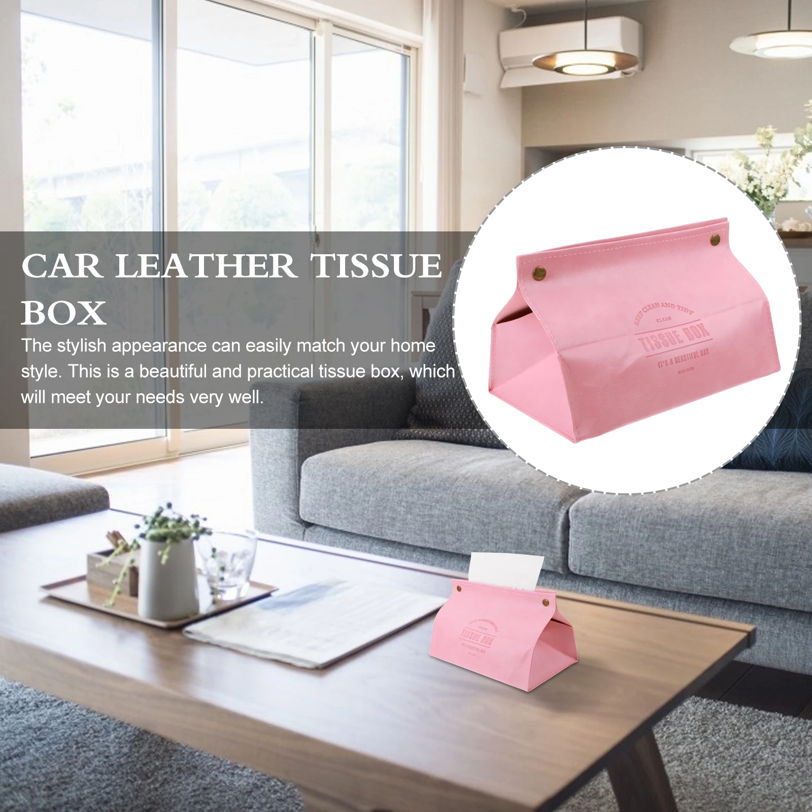

Tissue Box Soft Paper Case Home Napkin Storage Container Lightweight Practical Decorative Tissue Holder Car