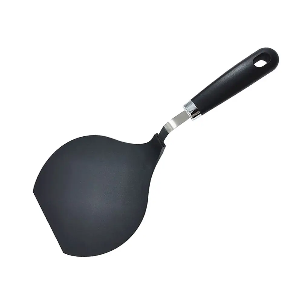 Heat Resistant Nylon Cooking Shovel Black Non-Stick Plastic Pizza Spade Kitchen Turner Non-Slip Handle Comfortable Grip