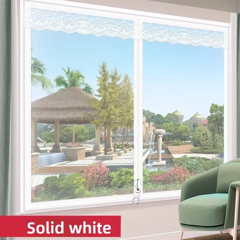 Zippered mosquito-proof screen window, magnetic screen door,  curtain, summer bedroom ,  protection
