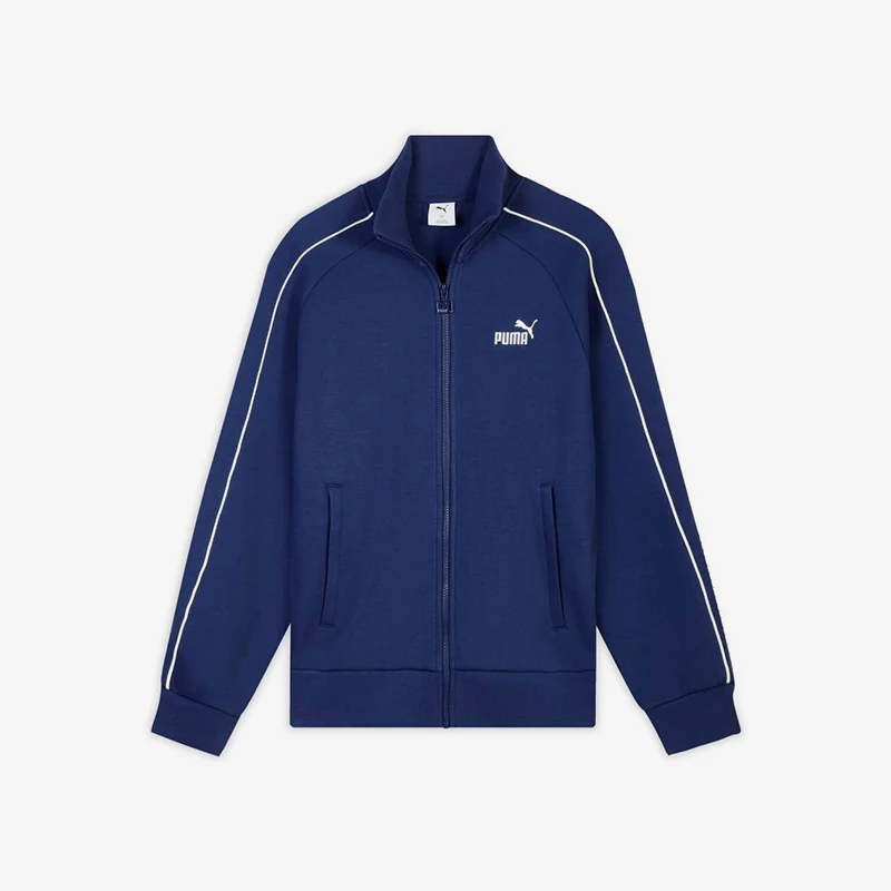 Puma genuine color blocked embroidered zipper stand up collar long sleeved jacket men's jacket jacket 637924-12