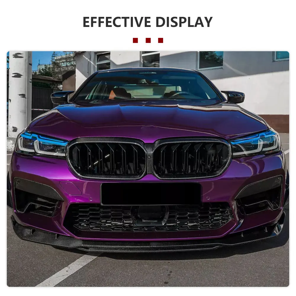 Prepreg Dry Carbon Car Front Fog Light Air Vent Cover For BMW F90 M5 LCI 2021-2023 Front Bumper Spoiler Fog Light Frame Cover