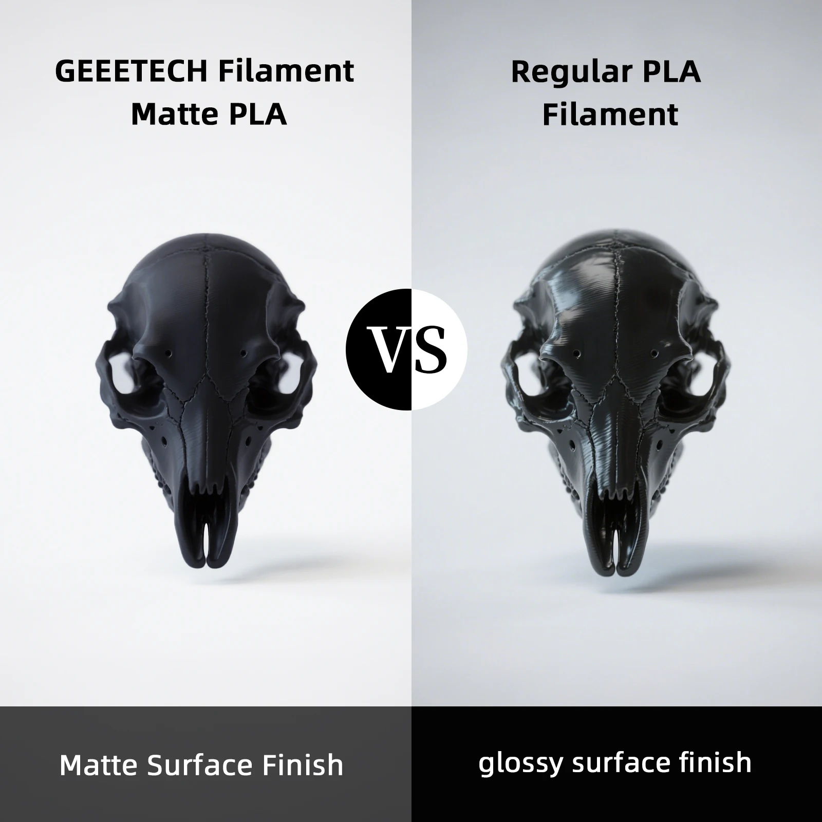 Geeetech 5kg Mattes Filament PLA 1,75mm, 3D-Druckermaterial Polylactidsäure, Mattierte Textur, Vakuumverpackung – Detail 4