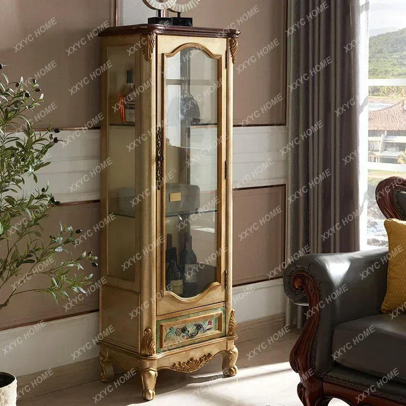 Hot sales  solid wood, living room TV cabinet, dining side locker, glass cabinet single door double door