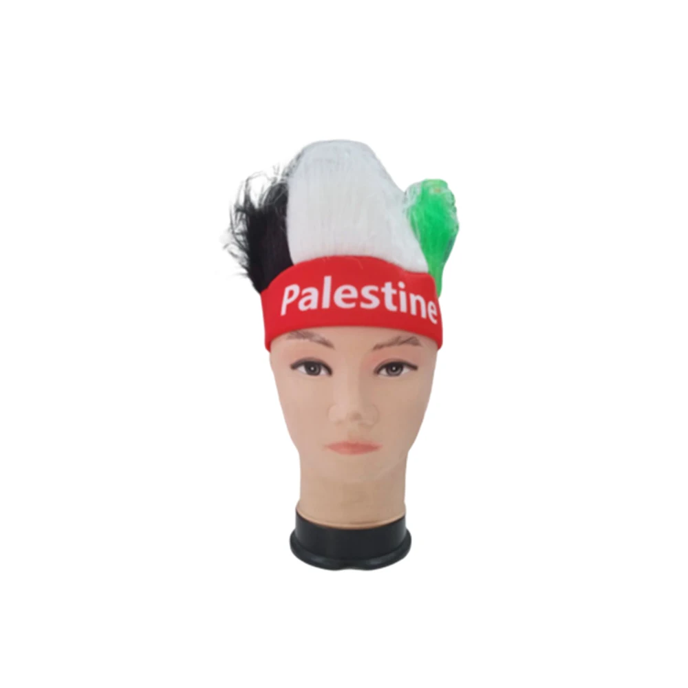 Flagnshow Free Size Palestine Flag wig headband