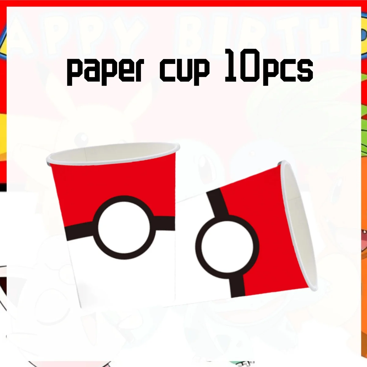 Pokeball Pokemon Verjaardag Decoratie Poke Ball Wegwerp Servies Plaat Cup Tafelkleed Baby Douche Kids Pikachu Feestartikelen