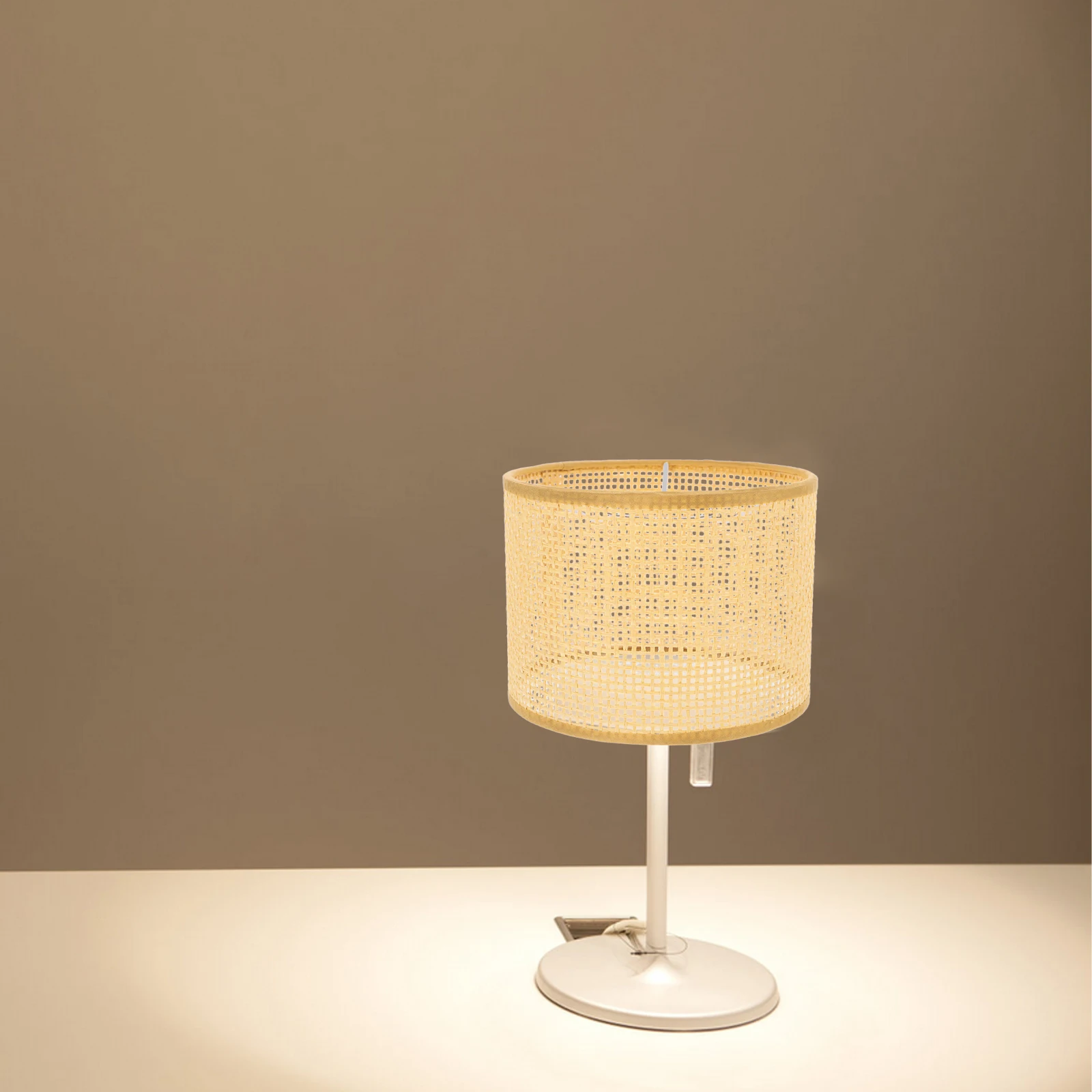 

Hand Woven Bamboo Rattan Lampshade Delicate Shape Soft Light Lamp Cover Decorative Indoor Ceiling Lamp Accessory Cozy Lighting