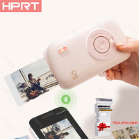 Wireless Pocket Color Photo Printer HPRT CP2100 Thermal Transfer HD Travel Photo Printer, or 2x3'' inch Paper Ribbon