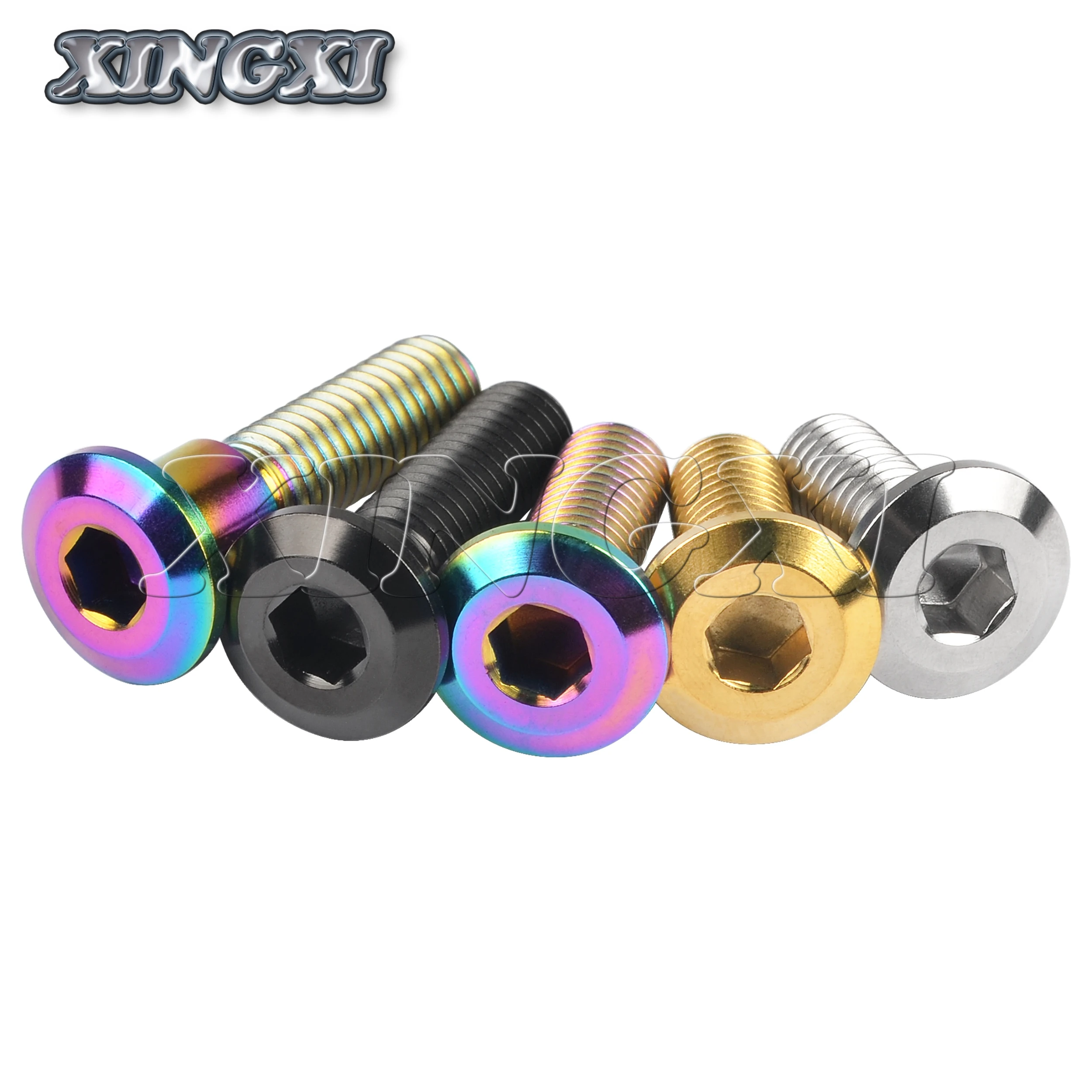 Xingxi Titanium Bolts M8X20 22 25 30 33 35 40mm Motorcycle Fixed Screws  Brake Disc Bolts For Motorcycle Car Fastener