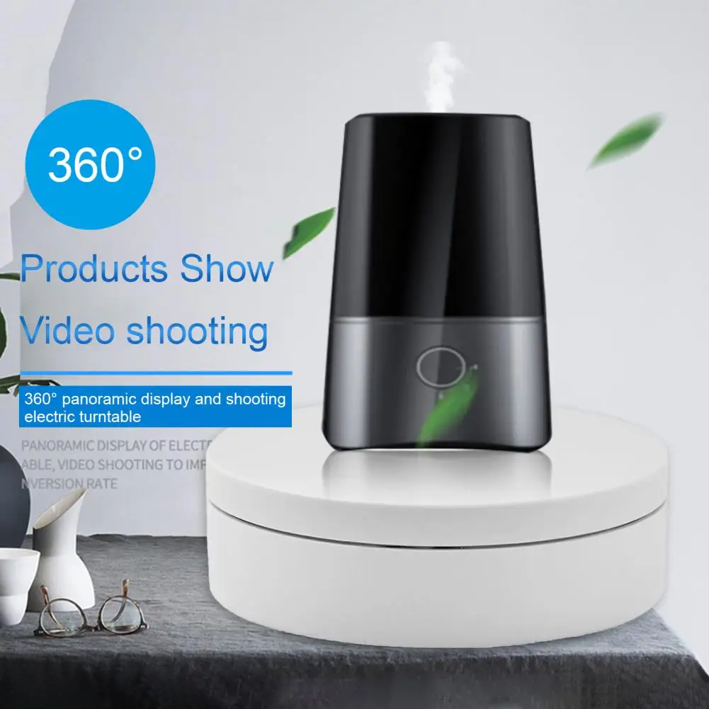 Electric 360 Degree Rotation Rotating Display Stand 12cm Motorized Turntable Jewelry Holder for Photography