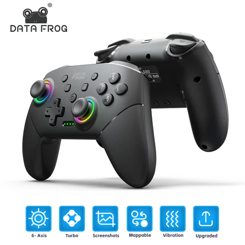 DATA FROG-mando a distancia inalámbrico para Switch Pro, controlador para Switch Lite, Joystick Pro, PC, OLED