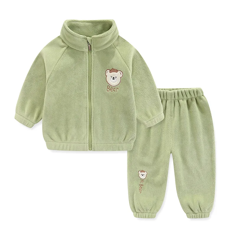 1 2 3 4 anni neonati maschi ragazze set di abbigliamento autunno inverno simpatico orso felpa + pantaloni 2 pezzi abiti bambini tuta regalo di