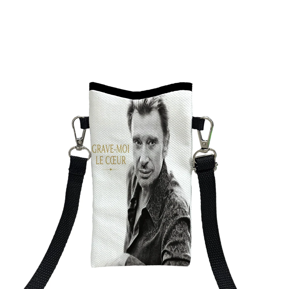 Johnny Hallyday Handytasche mit Umhängeband, exquisiter Musterdruck, Umhängetasche, Umhängetasche, Handytasche 3.3 – Detail 19