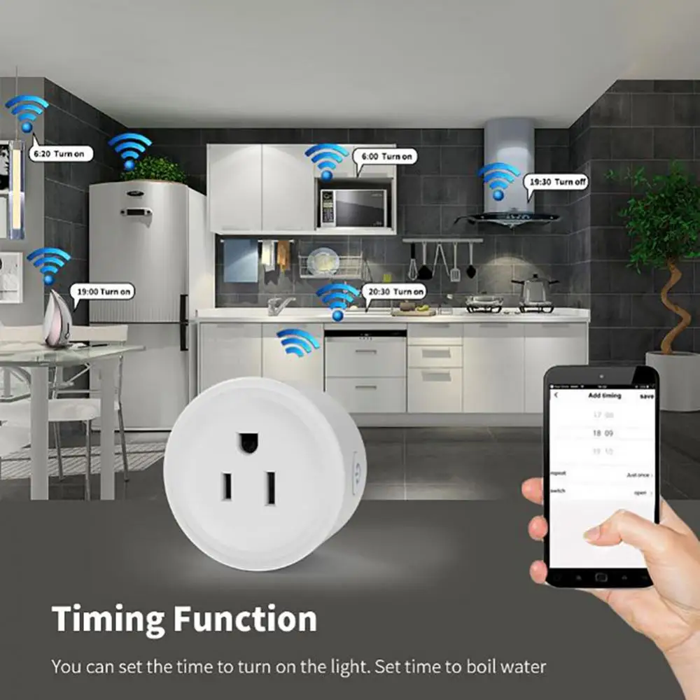 Afstandsbediening 10a Draadloze Timer Plug Wifi Cozylife App Bediening Slimme Stopcontact Ons Stekker Smart Home