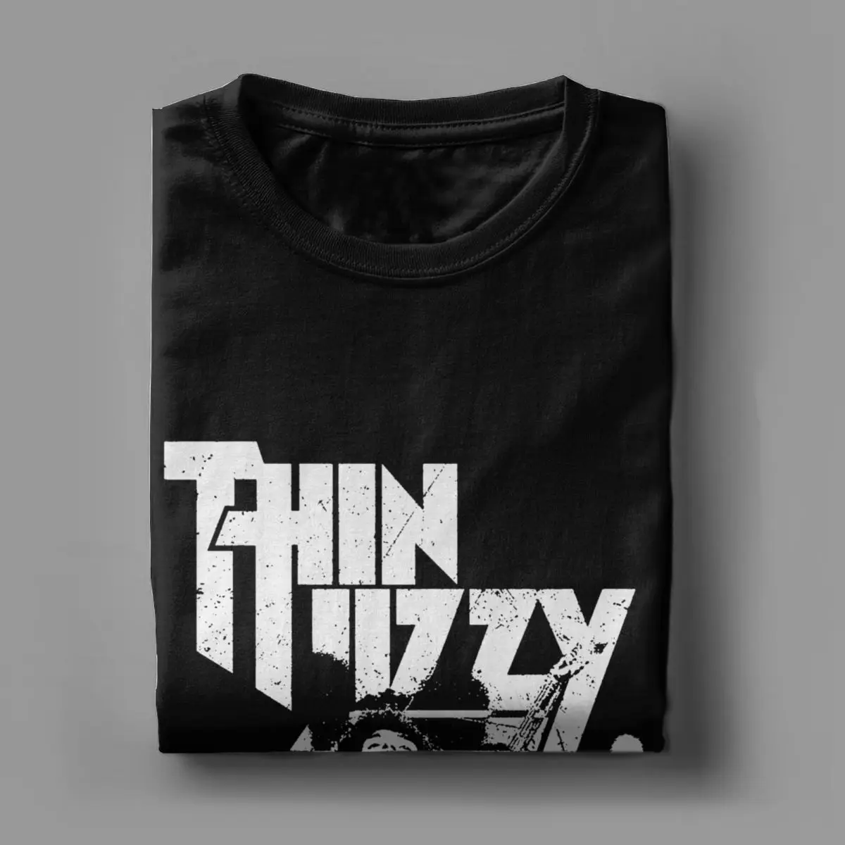 Rock Band 90s T Shirts Men Women 100% Cotton Amazing T-Shirt Crewneck Thin Lizzy Tee Shirt Short Sleeve Clothes Plus Size