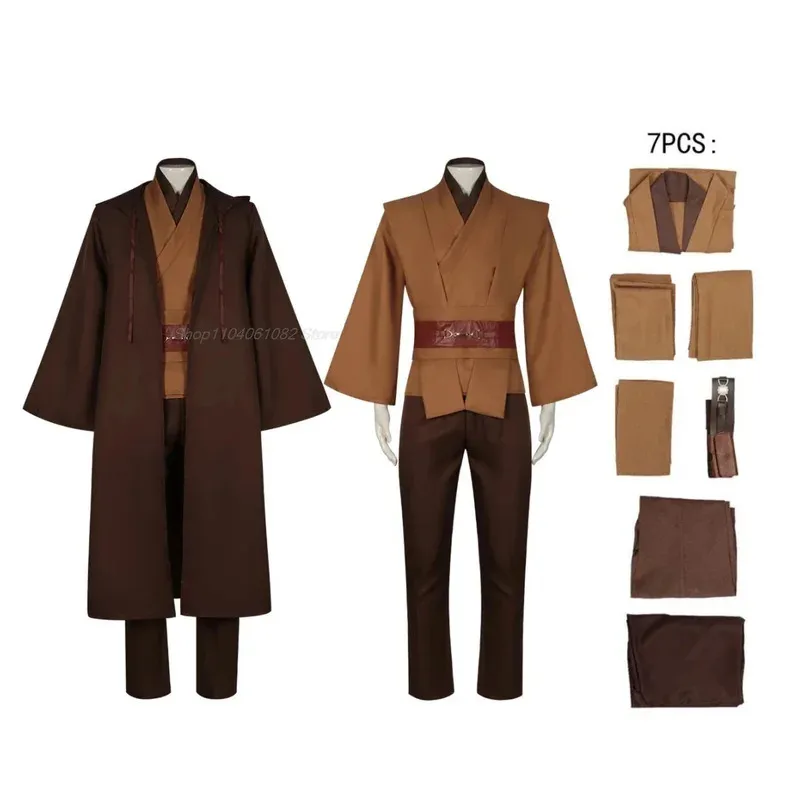 

2024 New Version High Quality Star Soft Wars Costume Halloween Jedi Role Playing Obi-Wan Kenobi Cos Costume cosplay uniform