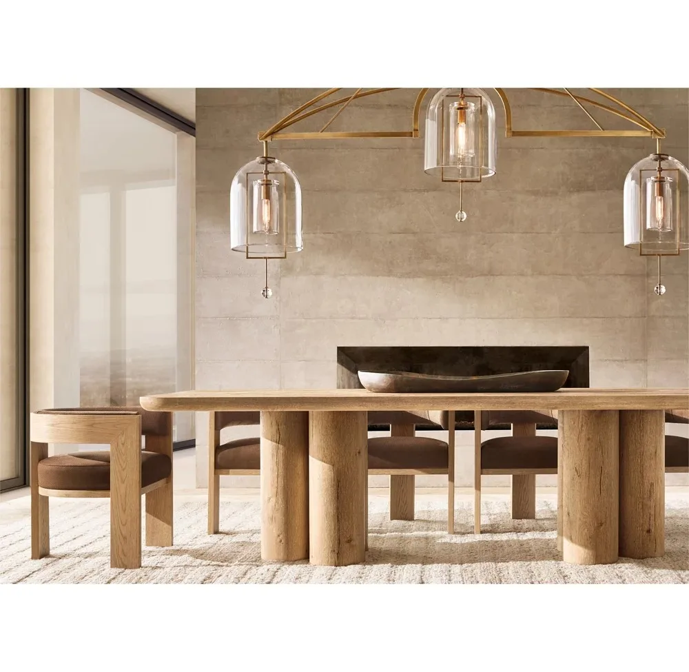 Modern Dining Room Furniture  Handcrafted Of Kiln-dried Solid Wood  With Oak Veneers  Dining Table