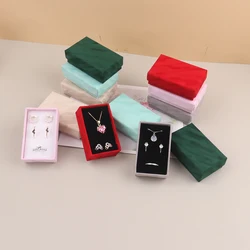 12pcs 벨벳 쥬얼리 세트 선물 상자 반지 목걸이 팔찌 귀걸이 선물 포장 상자 직사각형 내부 스폰지