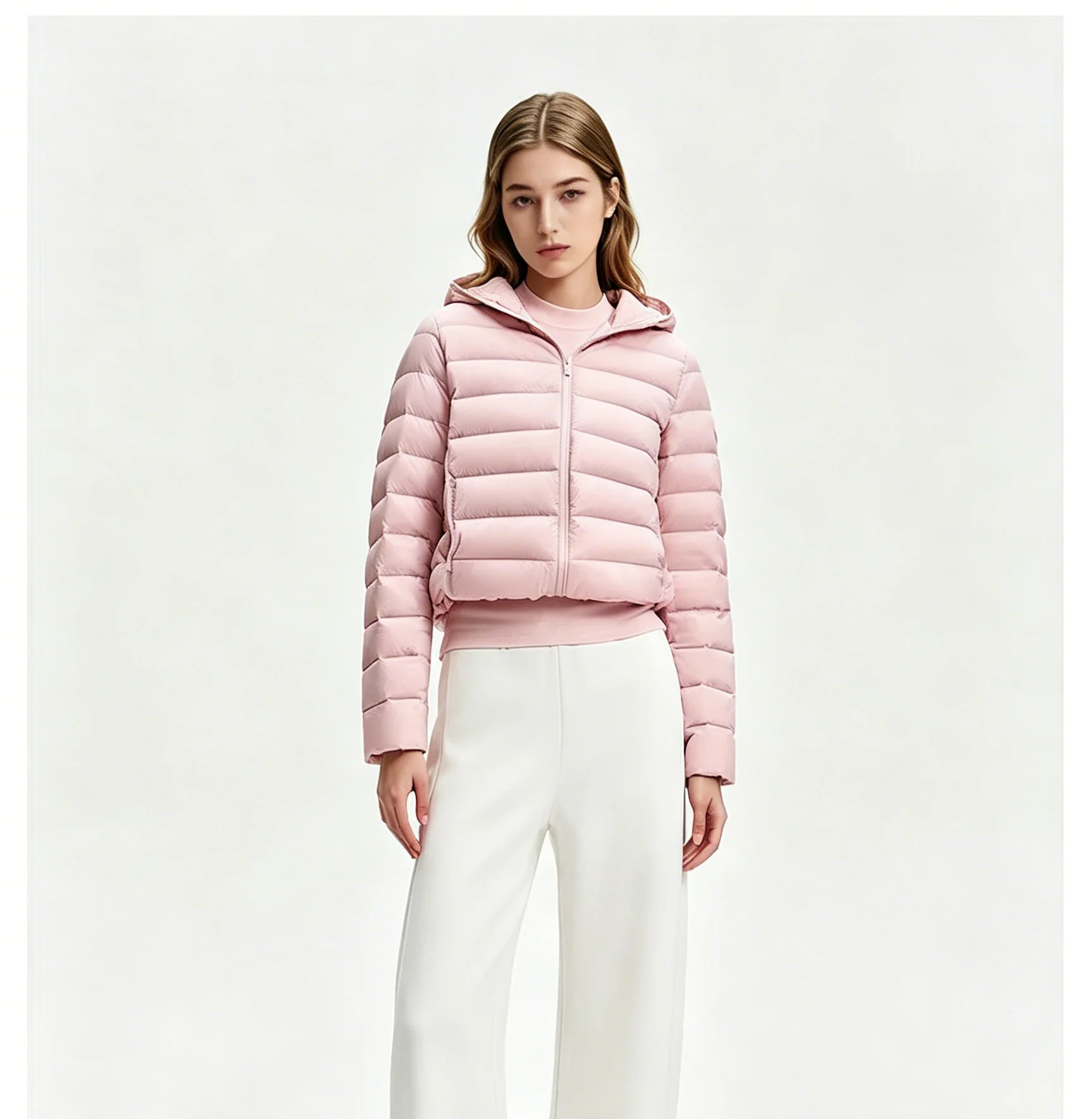Lightweight Quilted Down Cotton Parkas Women Hooded Short Warm Couple Winter Coats Fashion Casual Outdoor Cozy Trendy Soft Warm