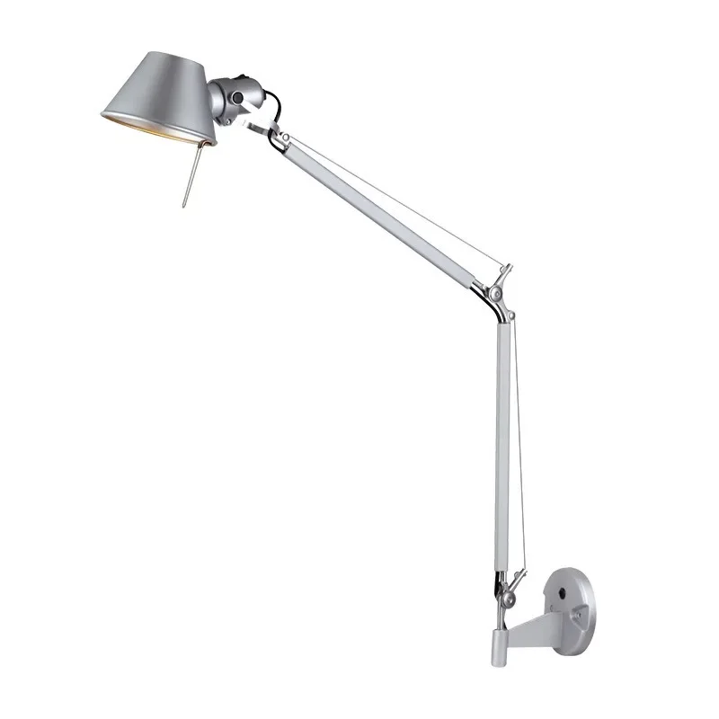 

Industrial wind wall lamp Bedroom bedside desk reading telescopic folding long rod rocker arm long arm wall lamp