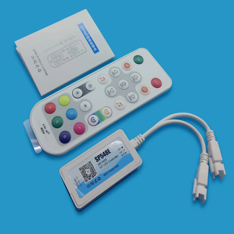SP548E SP611E APP LED Controller Wifi Bluetooth Music 5V-24V WS2811 WS2812B RGBIC LED Strip Light Works with Alexa Google Home