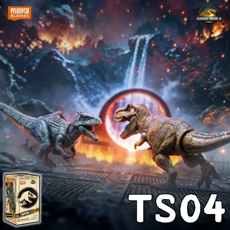 Blokees Terraventure TS04 Jurassic World Blind Box Tyrannosaurus Dinosaur Action Figure Desktop Decor Collectible Model Toy Gift