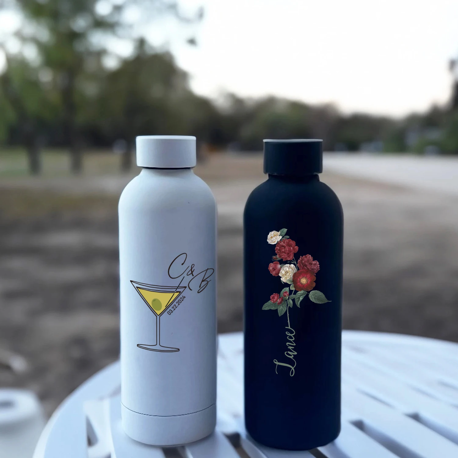 Personalized Stainless Steel Insulated Water Bottles Custom Wedding Party With Name Tumbler Bottle Bridesmaid GIft Vacuum Flask