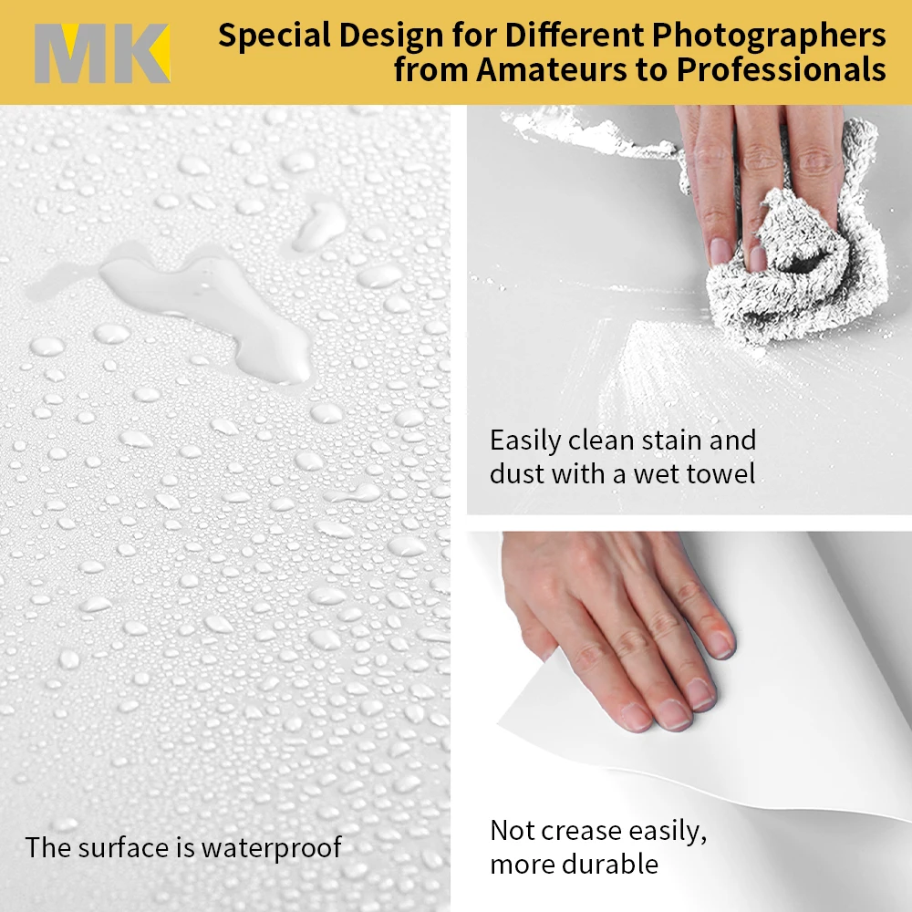 100*200cm Solid Color Frosted PVC Background Plate Photography Backdrop Background Cloth Waterproof Anti-wrinkle Plate