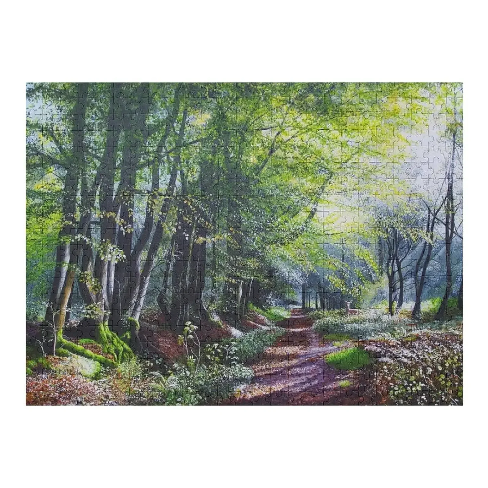 

Along The Woodland Path Jigsaw Puzzle Name Wooden Toy Personalized For Kids Puzzle