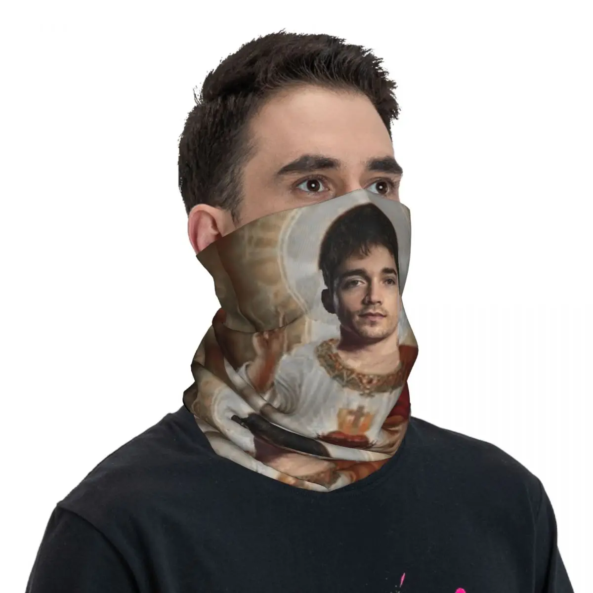 San Charles Leclerc Bandana scaldacollo stampato Wrap Mask sciarpa passamontagna multifunzione sport all'aria aperta Unisex adulto per tutte le stagioni