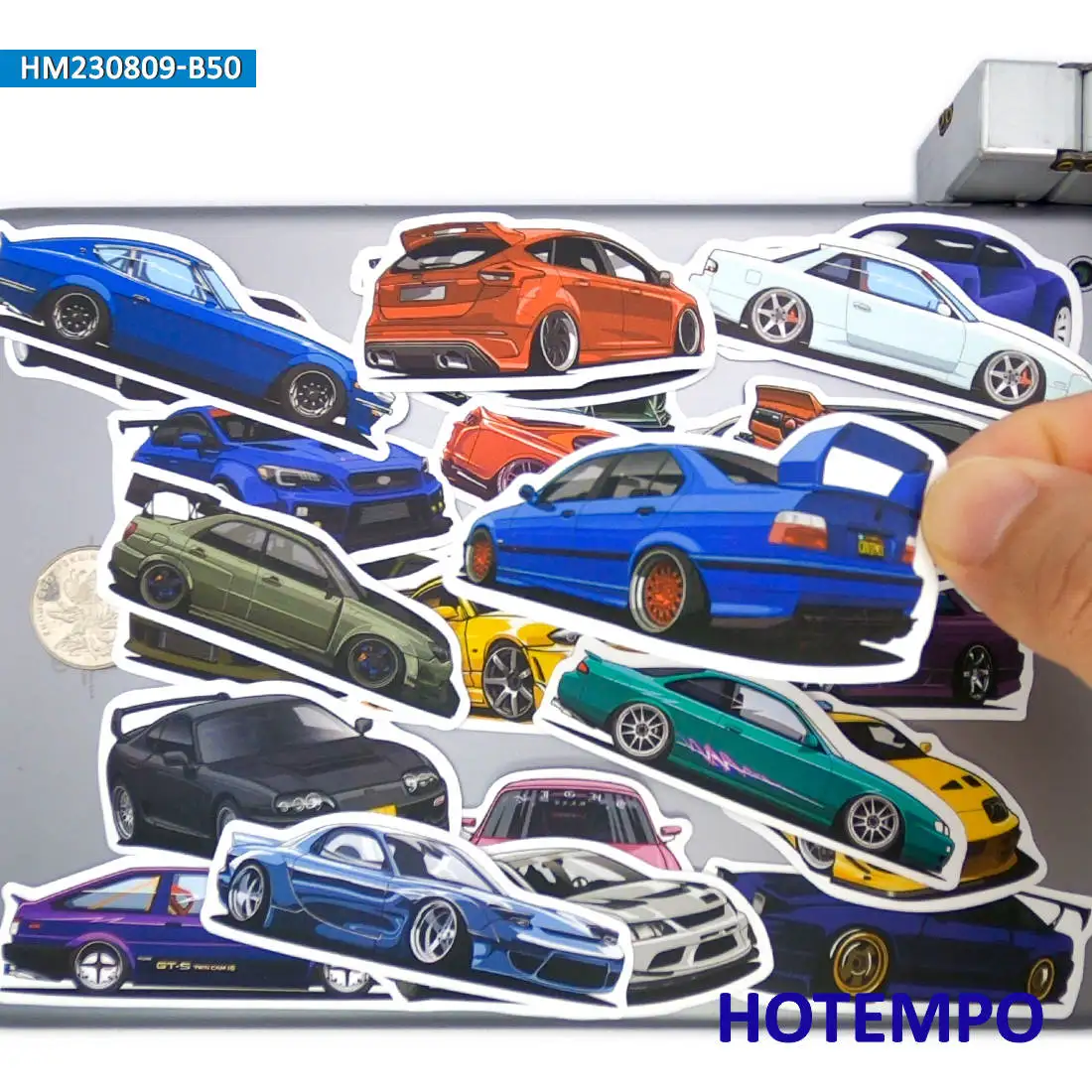 20/30/50Pieces Mixed Supercar Graffiti Cartoon Car Stickers for Kids Scrapbook Luggage Bike Motorcycle Phone Laptop Sticker Toys