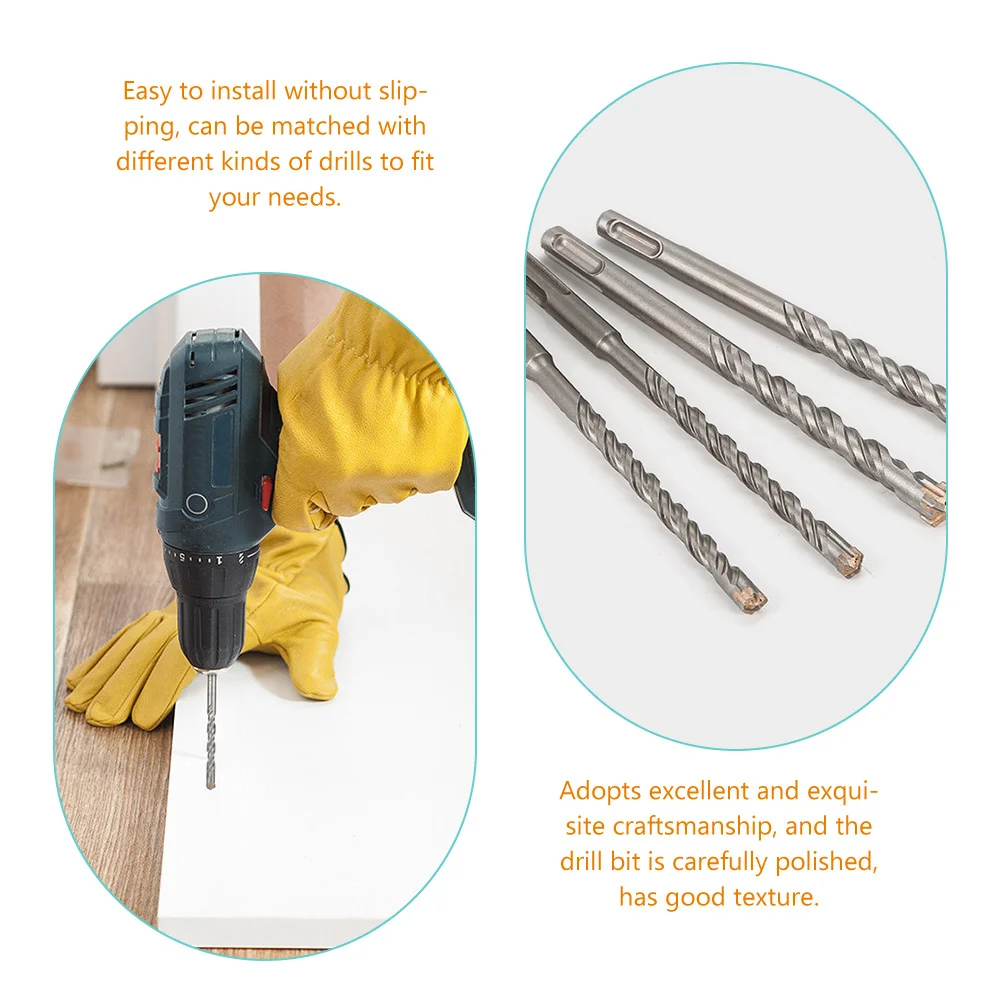 

3Pcs Reliable Material Drill Bits for Tiles Marble Porcelain Easy Install No Slip Fit Different Drills Masonry Work
