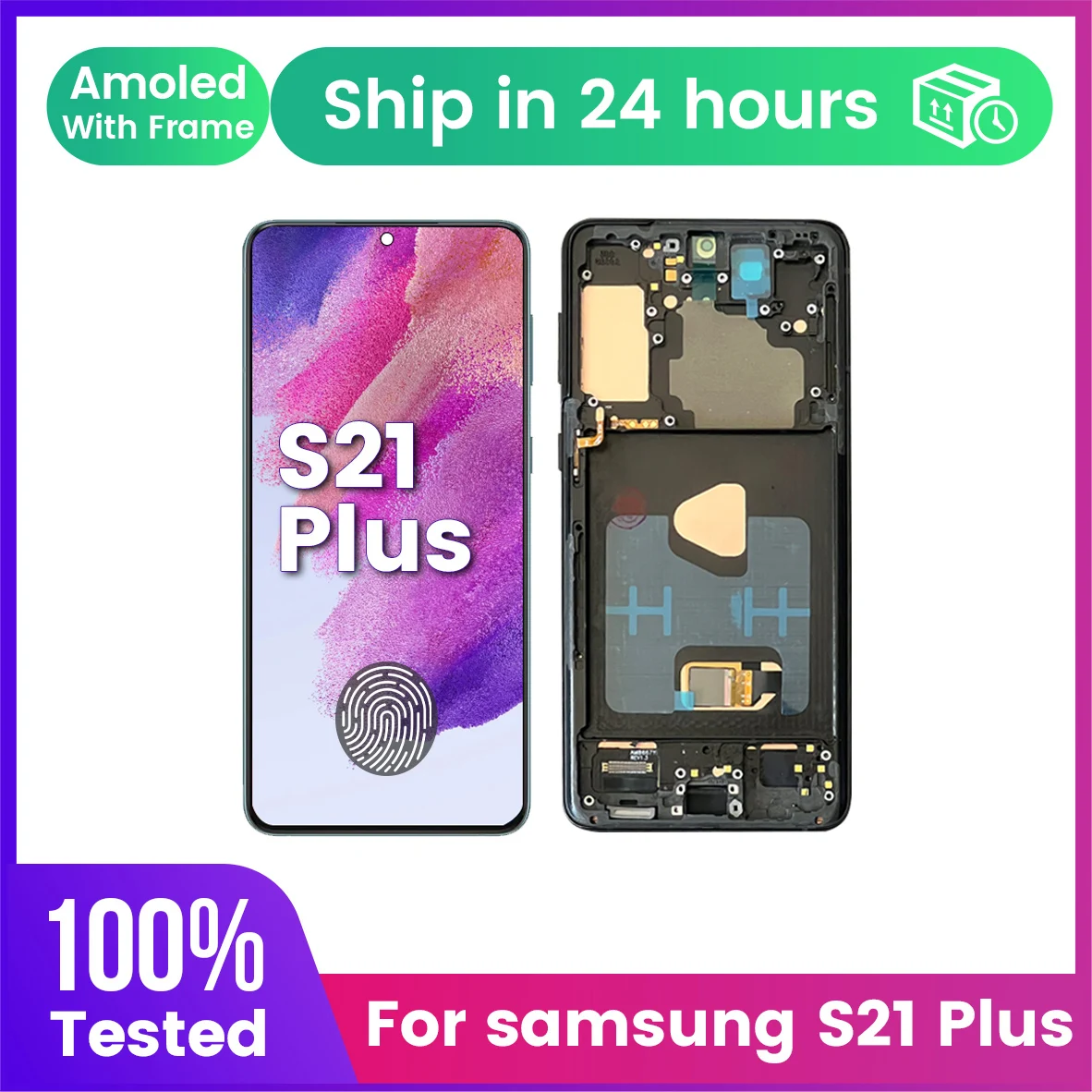 AMOLED For Samsung Galaxy pantall S21 Plus Lcd G996B G996 G9960 G996F  with frame S21+Display assembly touch screen digitizer