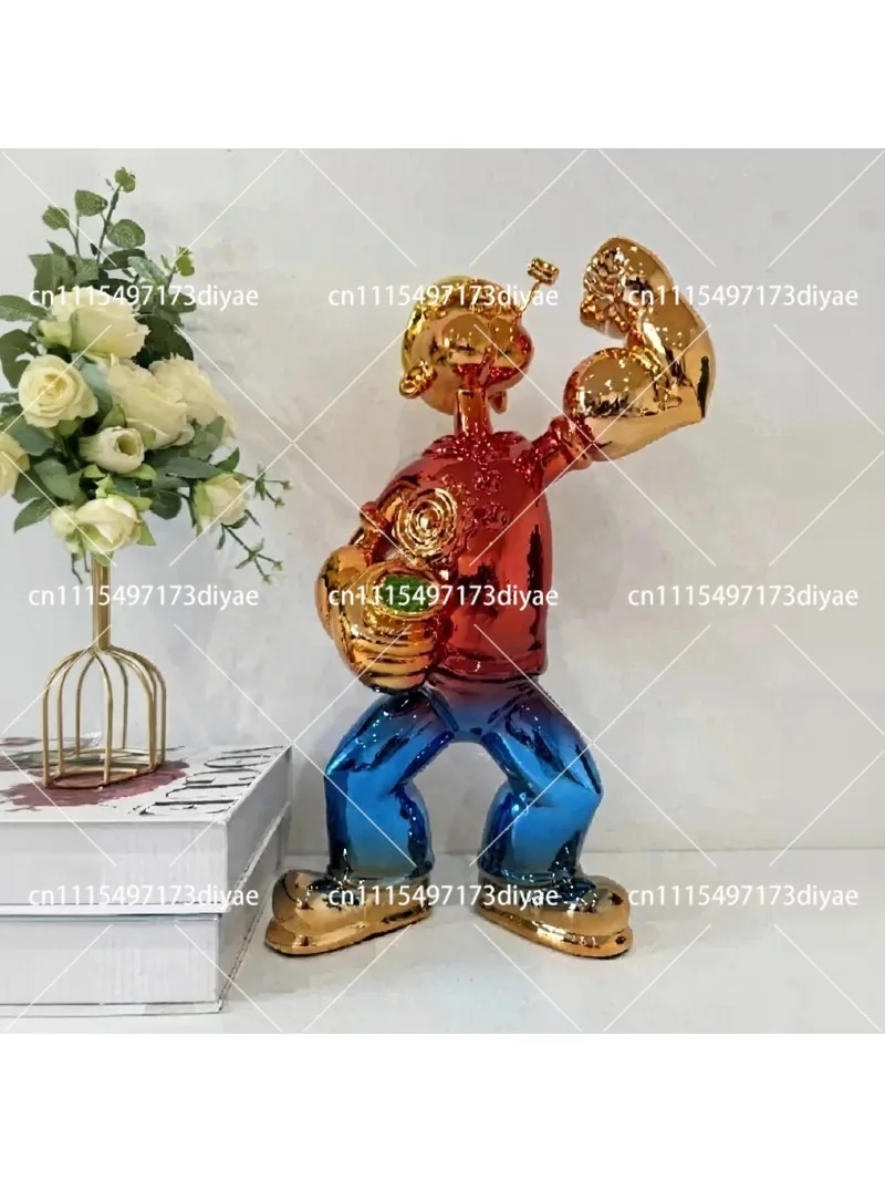Cartoon Character Electroplating Ornament, Creative Desk Decor, Commercial Photo Prop, Soft Decoration Figurine