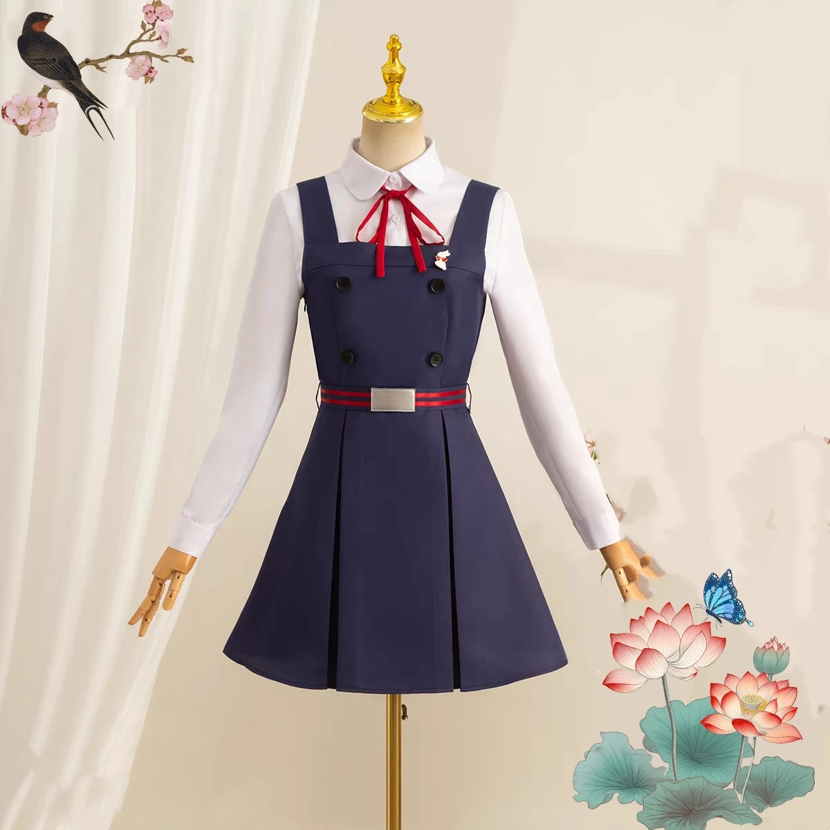 

Tamako Kitashirakawa Cosplay Costume Anime Tamako Market Dress Headress Stockings Uniform Halloween Party Girls Women